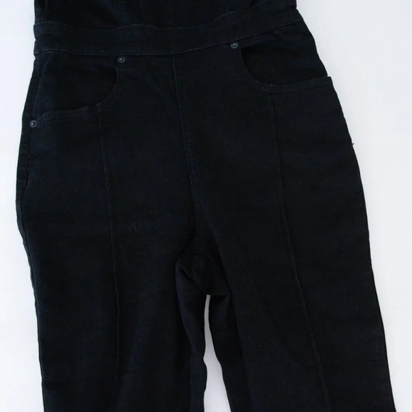 Free People We The Free Black Bib Overalls 100% Cotton 8 - Picture 7 of 13